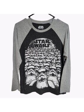 Star Wars T Shirt Mens Size Small Stormtroopers Long Sleeve Graphic Baseball Tee